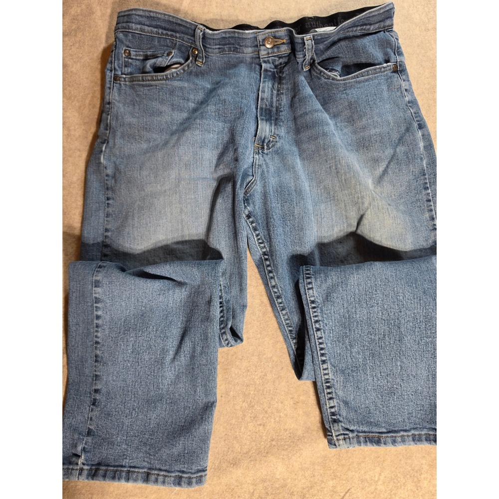 Wrangler Authentics Mens Comfort Flex Waist Straight Leg Jeans 38x30 Medium Wash